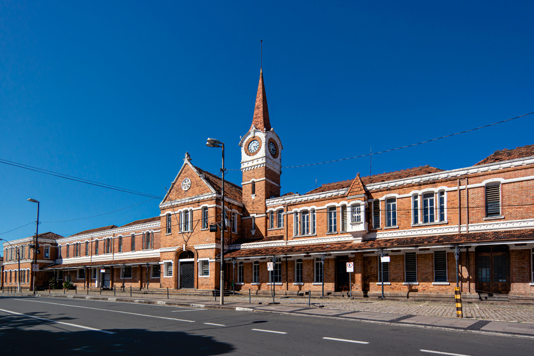 Antique train station in Campinas city.